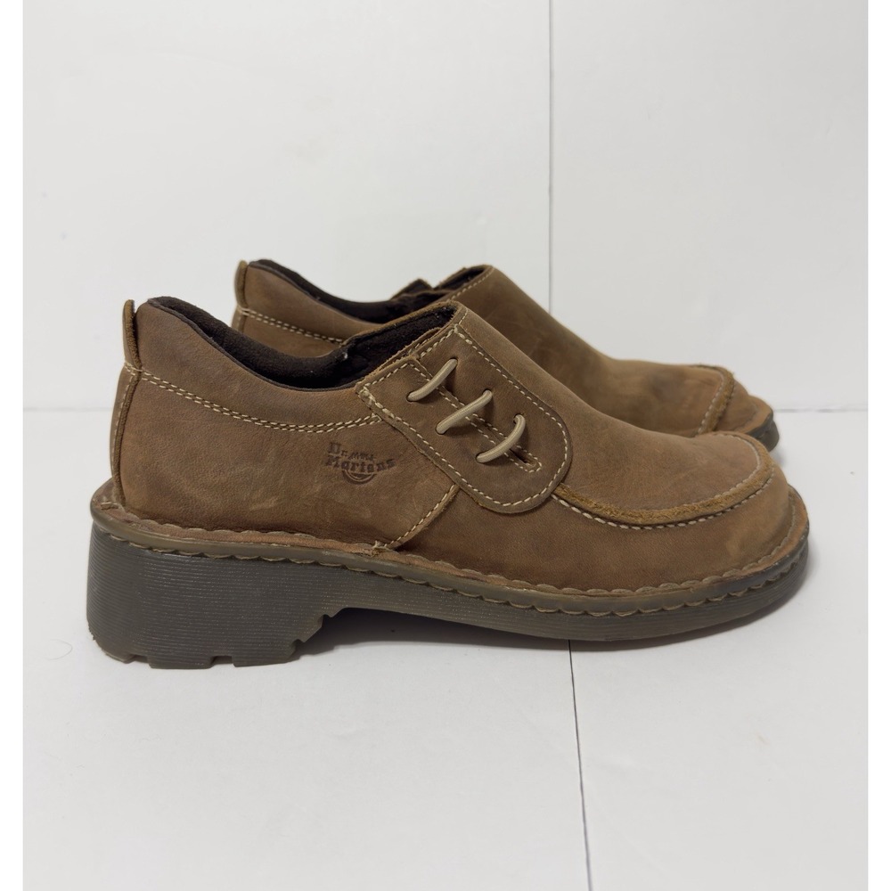 VTG Dr Martens 2B18 Mel Nubuck Leather Slip On Shoes Moccasins Mens 8 Ladies 9